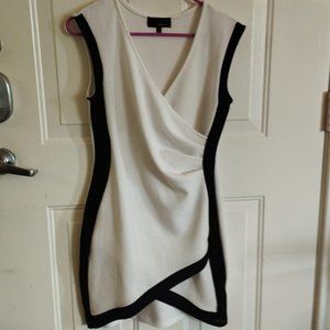 Ivory and black skinni dress